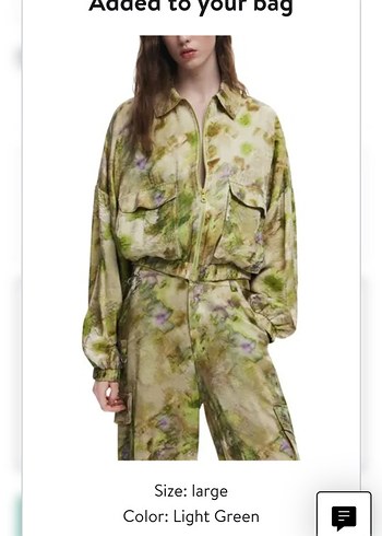 Yeşil Batik Desenli Bol Kesim Takim - Görsel 15