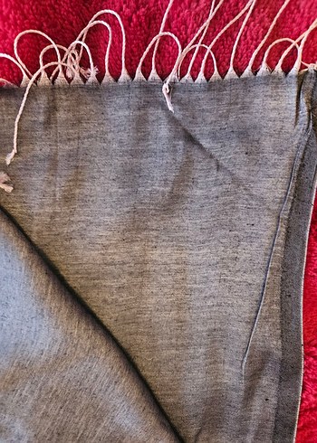 Kadın pudra pembesi İpek saten Görünümlü Şal - Görsel 8