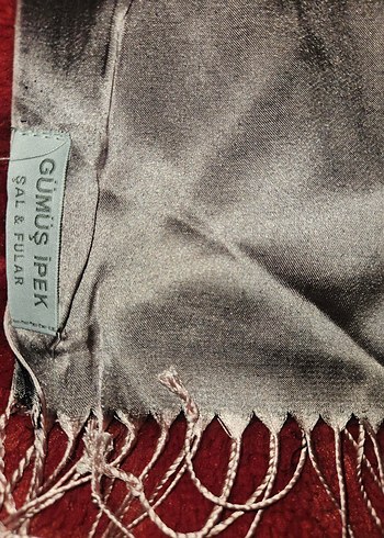 Kadın pudra pembesi İpek saten Görünümlü Şal - Görsel 3