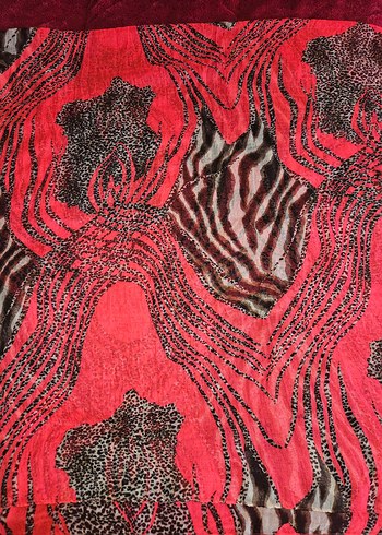 Kadın Çok Renkli leopar desenli Bohem Atkı - Görsel 8