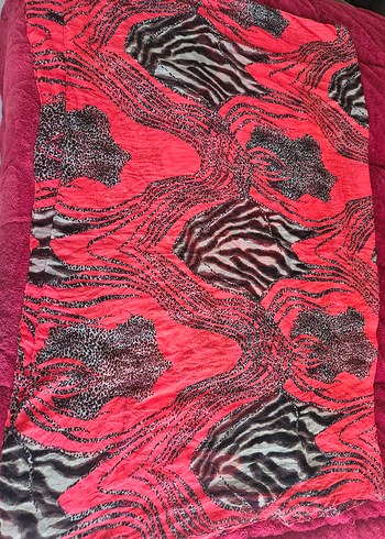 Kadın Çok Renkli leopar desenli Bohem Atkı - Görsel 11