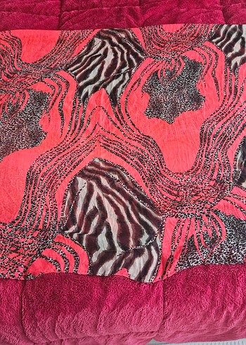 Kadın Çok Renkli leopar desenli Bohem Atkı - Görsel 2