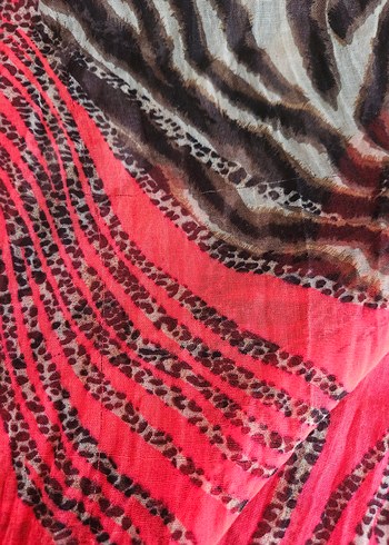 Kadın Çok Renkli leopar desenli Bohem Atkı - Görsel 7