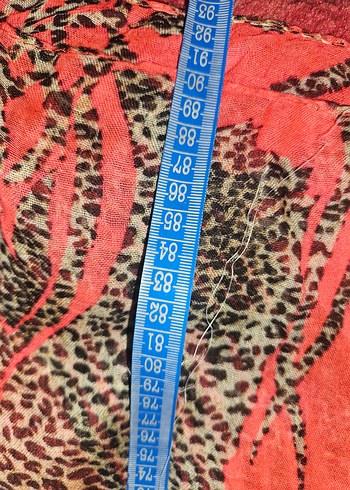 Kadın Çok Renkli leopar desenli Bohem Atkı - Görsel 10