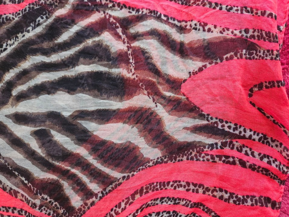 Kadın Çok Renkli leopar desenli Bohem Atkı - Görsel 3