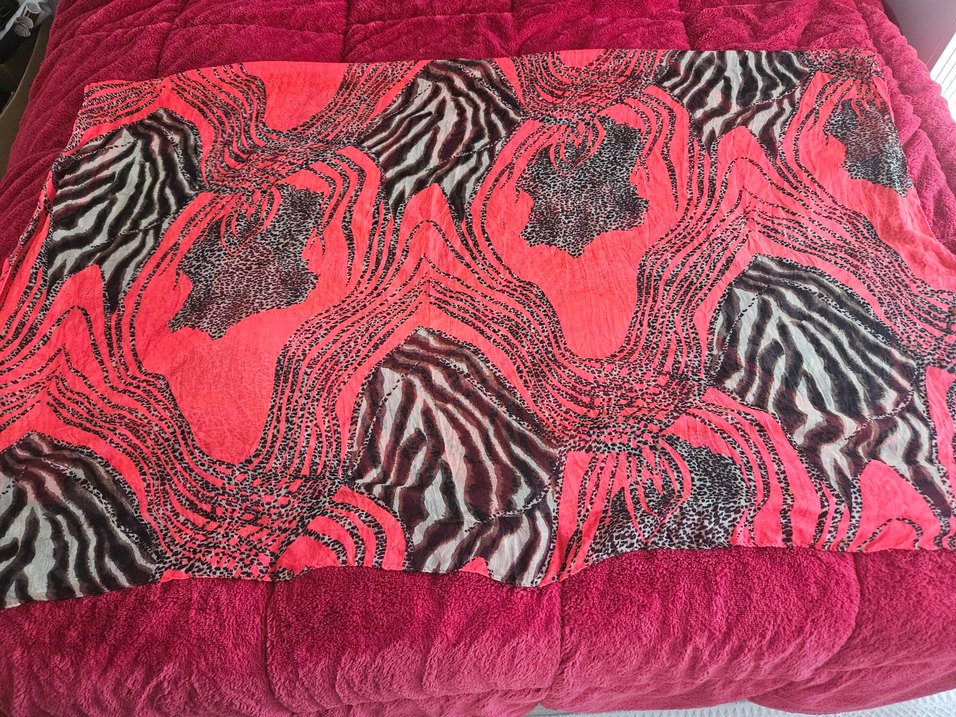 Kadın Çok Renkli leopar desenli Bohem Atkı - Görsel 2