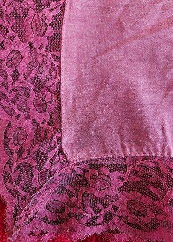 Dantel Kenarlı Bordo  şal - Görsel 3