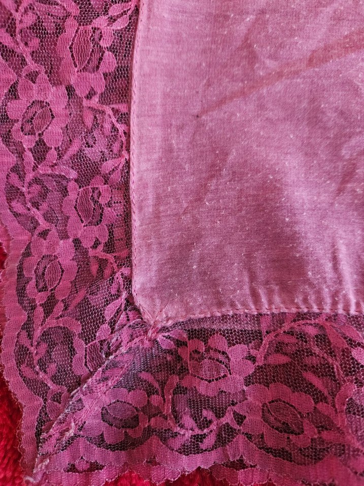 Dantel Kenarlı Bordo  şal - Görsel 3