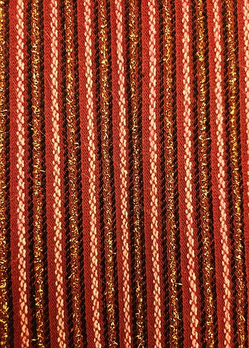 Bordo Çizgili Uzun  Elbise - Görsel 6