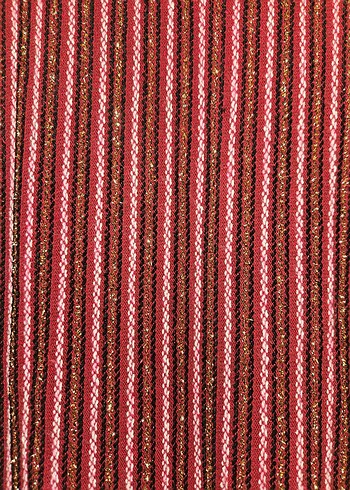 Bordo Çizgili Uzun  Elbise - Görsel 7