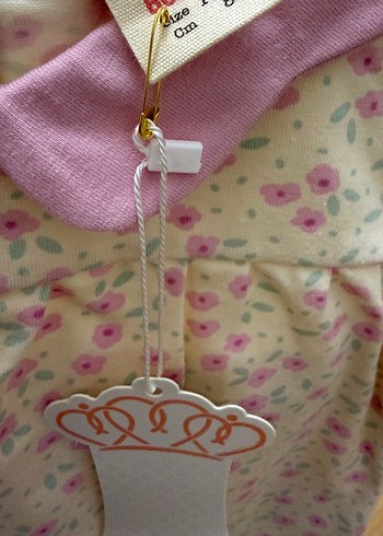 Uzun Kollu Pembe çiçekli Bebek Kız Takımı - Görsel 3