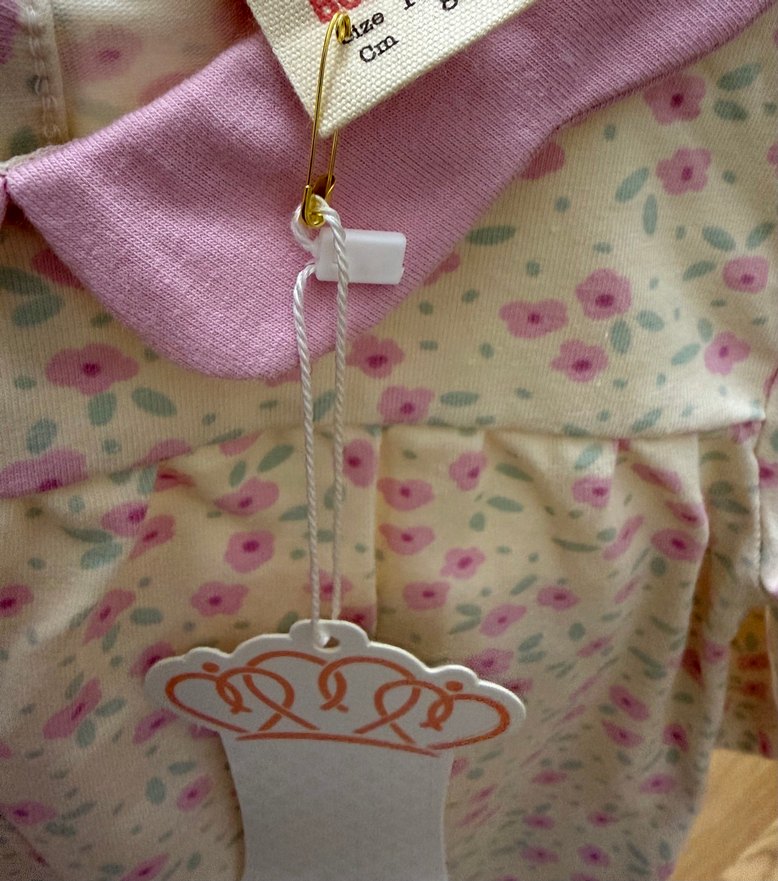 Uzun Kollu Pembe çiçekli Bebek Kız Takımı - Görsel 3