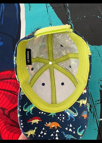 Renkli Dinozor Desenli çocuk Şapka - Görsel 2