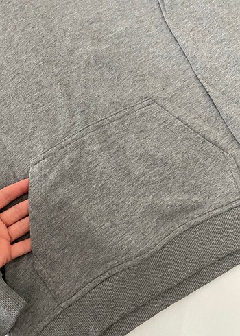 U.S Polo Gri Kapüşonlu Erkek çocuk Sweatshirt - Görsel 3