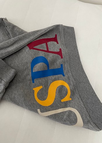 U.S Polo Gri Kapüşonlu Erkek çocuk Sweatshirt - Görsel 5