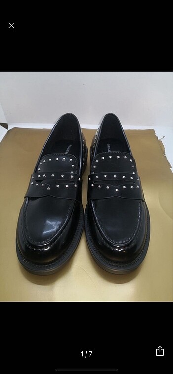 Pull and Bear oxford loafer ayakkabı siyah