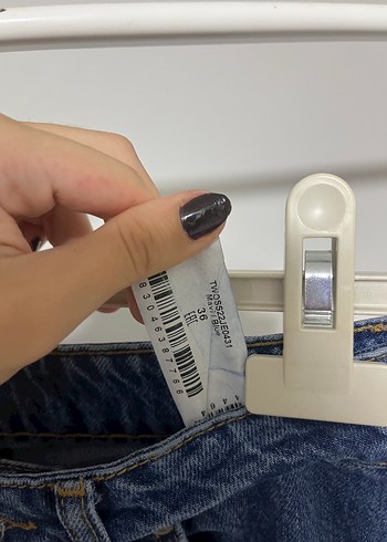 Kadın Mavi Bol Kesim Midi Kot Pantolon - Görsel 3