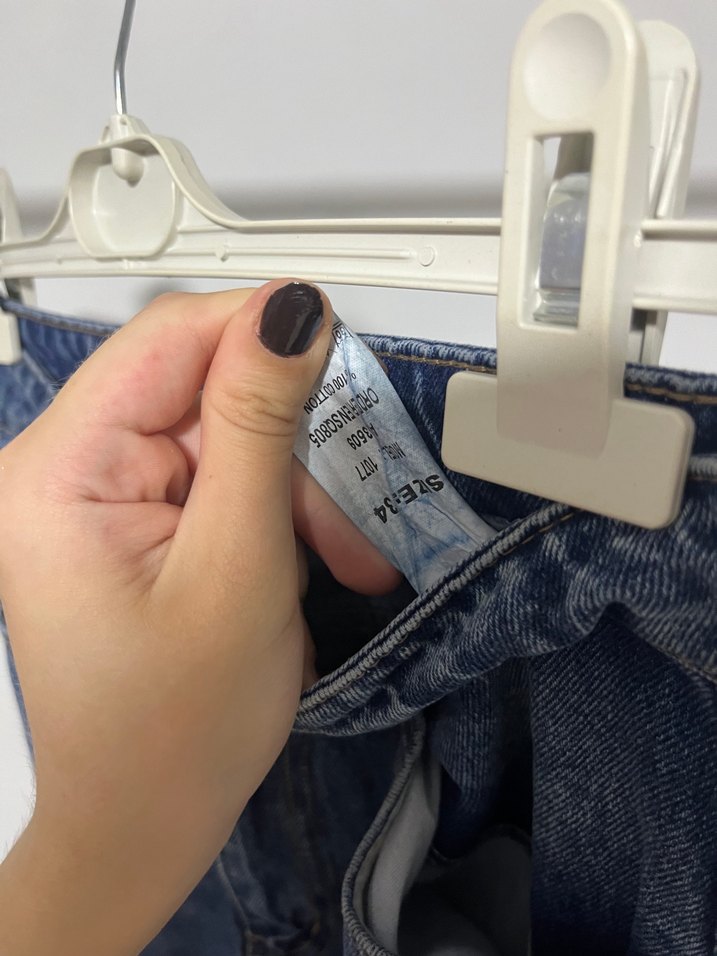 Bol Kesim kadın Kot Pantolon - Görsel 3