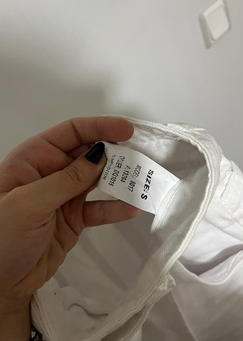 Pamuk  Beyaz Mini Etek - Görsel 4