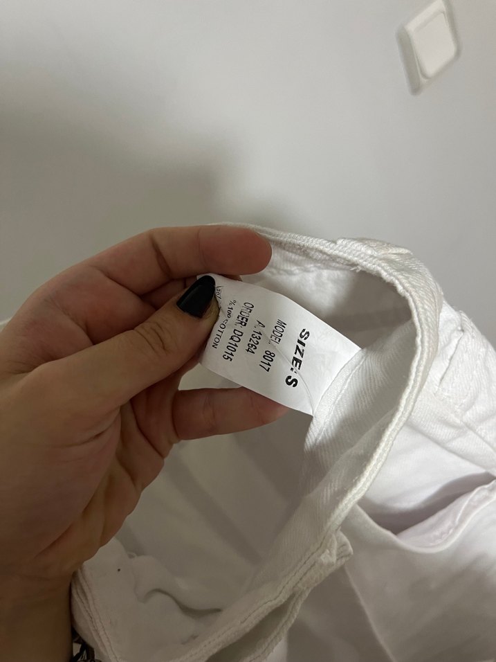 Pamuk  Beyaz Mini Etek - Görsel 4