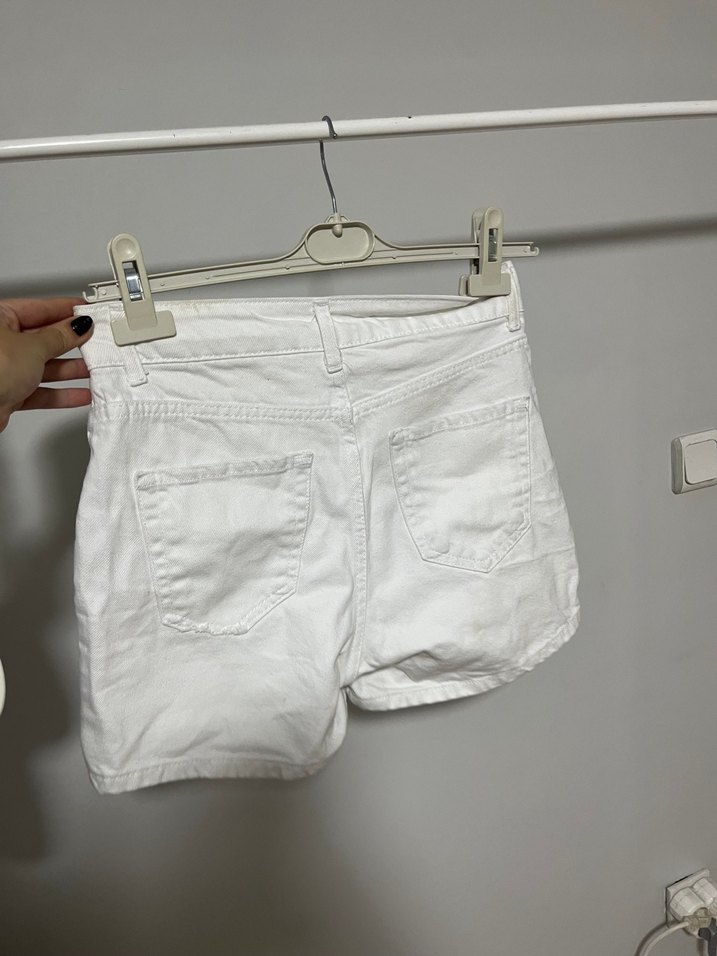 Pamuk  Beyaz Mini Etek - Görsel 2