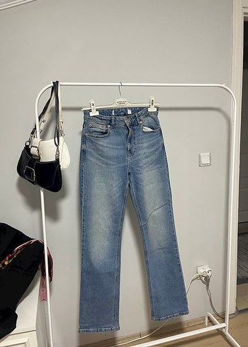 Kadın Mavi Denim Boy Kot Pantolon