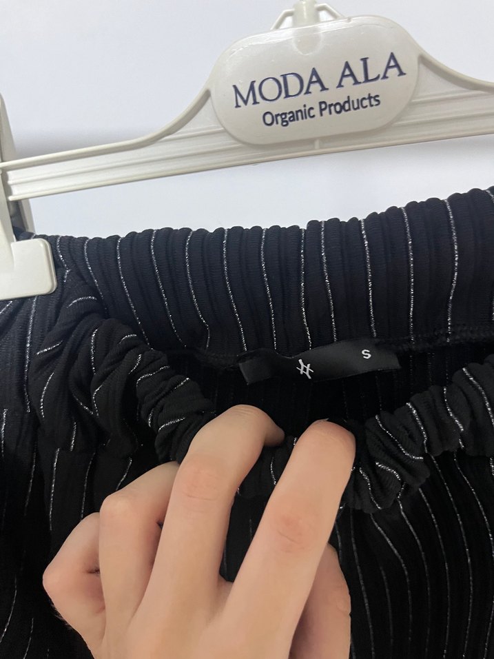 Kadın Siyah Çizgili Piliseli  eşofman Takım - Görsel 3