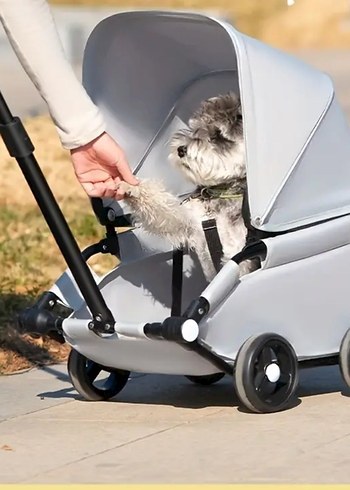 Pembe köpek kedi arabası arabası - Görsel 2