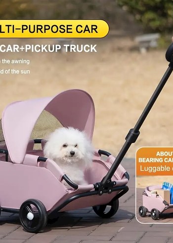 Pembe köpek kedi arabası arabası - Görsel 5