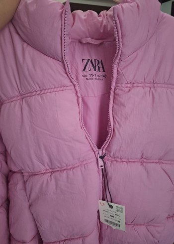 ZARA Pembe Kısa çocuk Mont 11-12 - Görsel 4