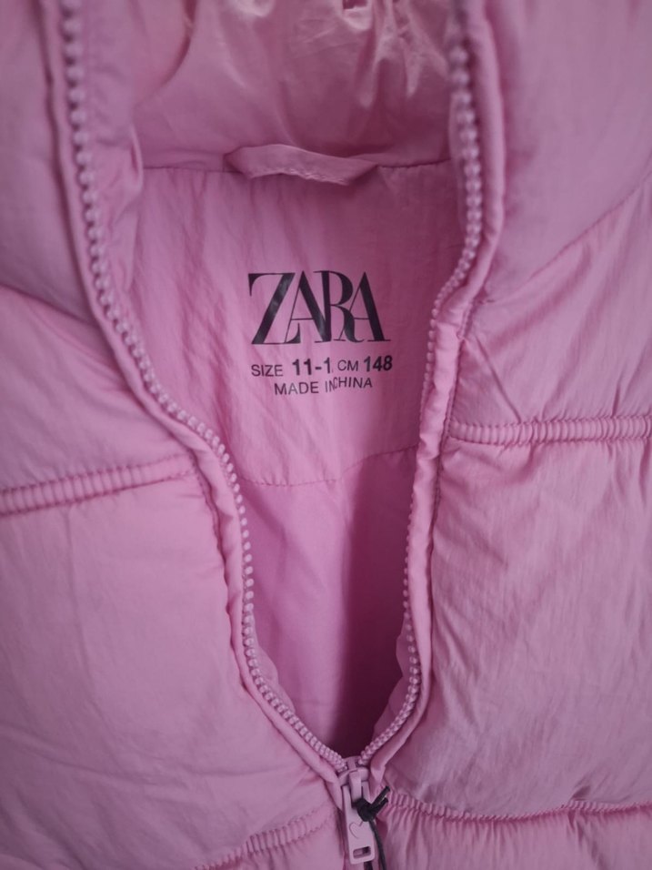 ZARA Pembe Kısa çocuk Mont 11-12 - Görsel 3
