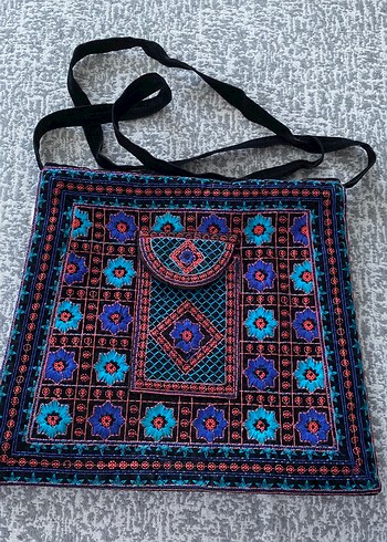 Boncuk İşlemeli Bohem Kadın Çanta