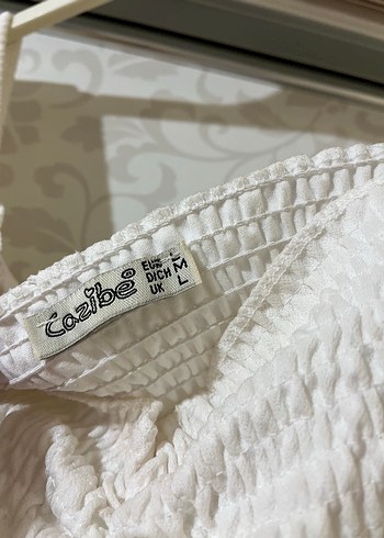 Diğer Beyaz büzgülü crop