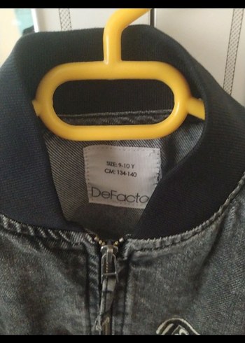 Gri Erkek Çocuk Denim Ceket Fermuarlı - Görsel 3