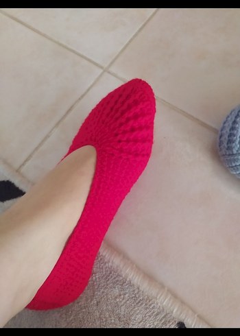 Kızlar için Örgü Sıcak Ev Terlikleri - Görsel 2