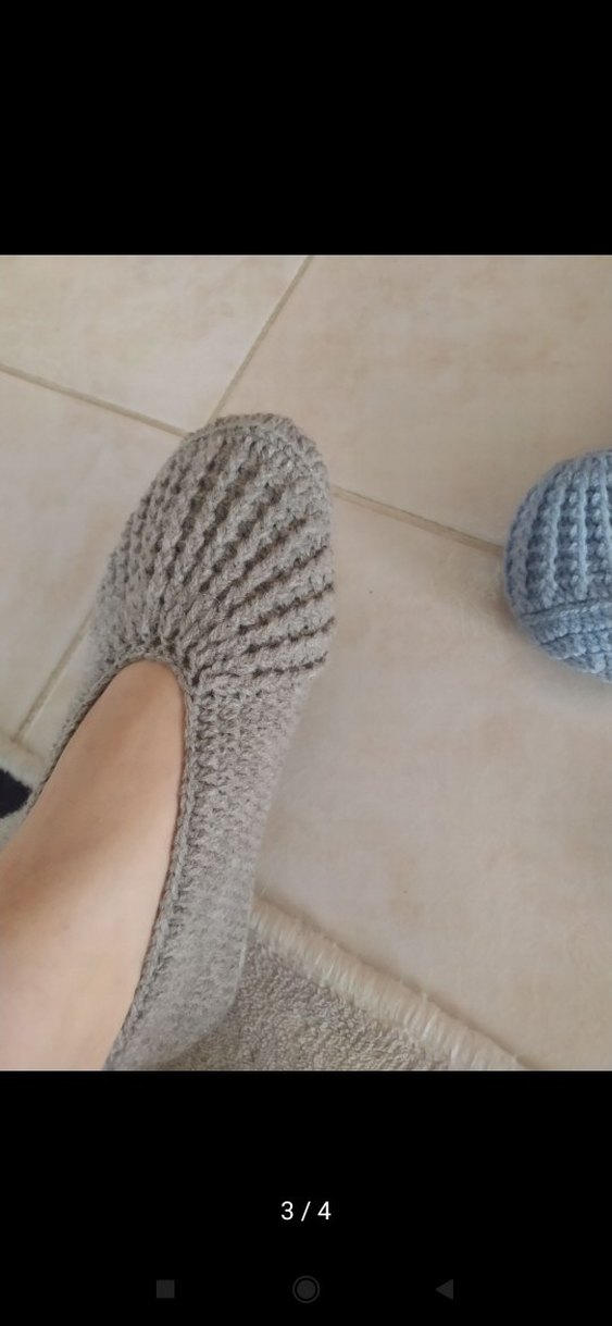 Kızlar için Örgü Sıcak Ev Terlikleri - Görsel 3