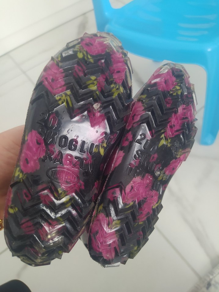 Mor Çiçek Desenli Dolgu Topuklu Kadın Babet - Görsel 3