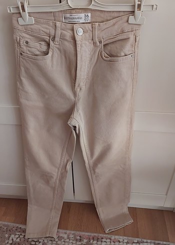 Bej Normal Boy Kadın Denim Pantolon
