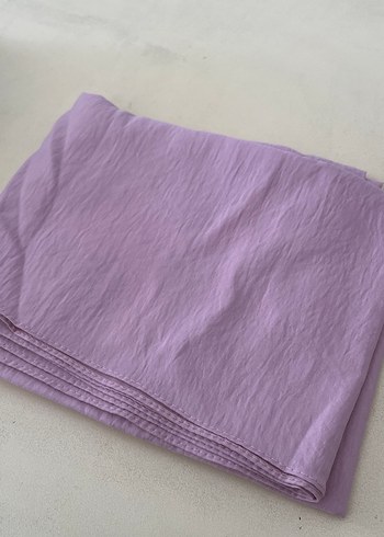 Düz Desen Pastel Mor Şal