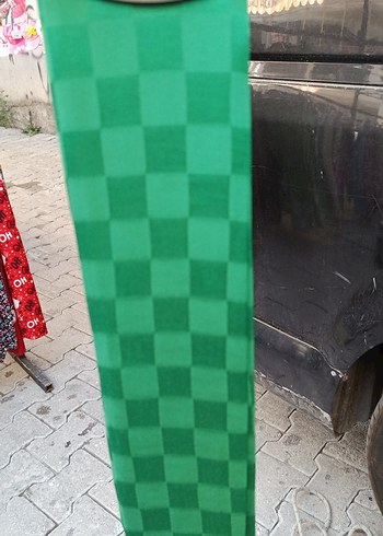 Parlak Yeşil Kareli Şal