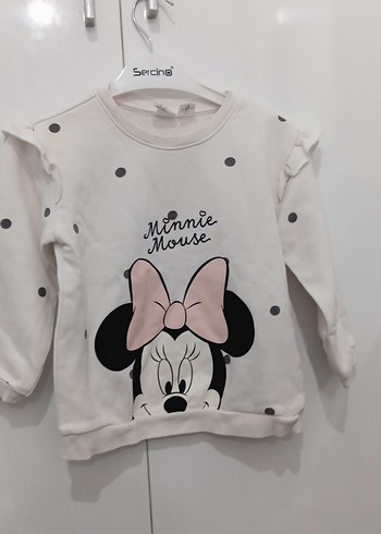 Kız Çocuk Minnie Mouse Baskılı Sweatshirt