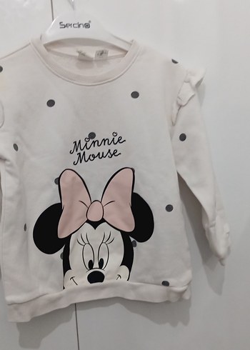 H&M Kız Çocuk Minnie Mouse Baskılı Sweatshirt