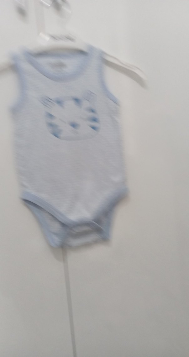 Mavi Çizgili Zebra Desenli Erkek Bebek Body - Görsel 2