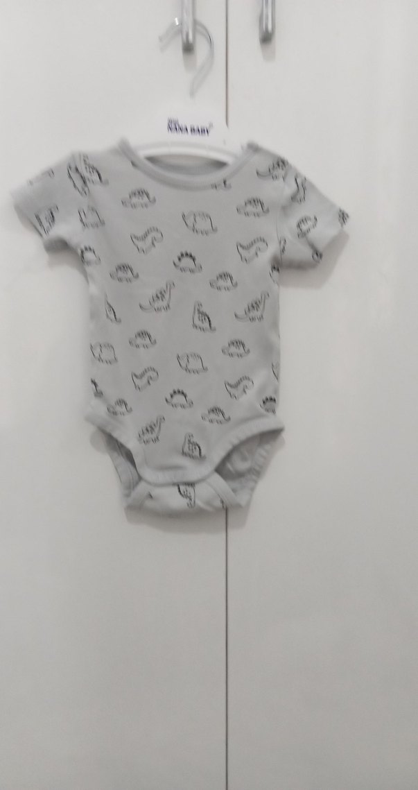 Gri Kısa Kollu Bebek Body - Görsel 2