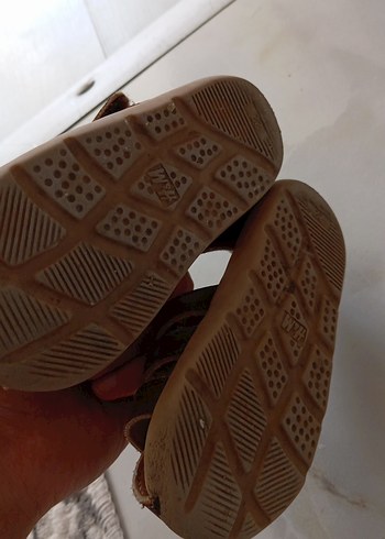22 Beden kahverengi Renk Erkek Çocuk Deri Kahverengi Tokalı Sandalet