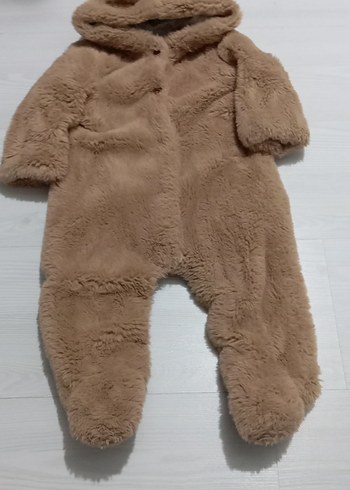 Kahverengi Kürklü Bebek Kız Tulumu - Görsel 3