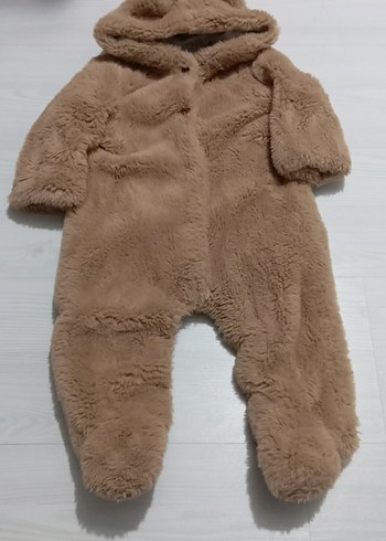 Kahverengi Kürklü Bebek Kız Tulumu - Görsel 2