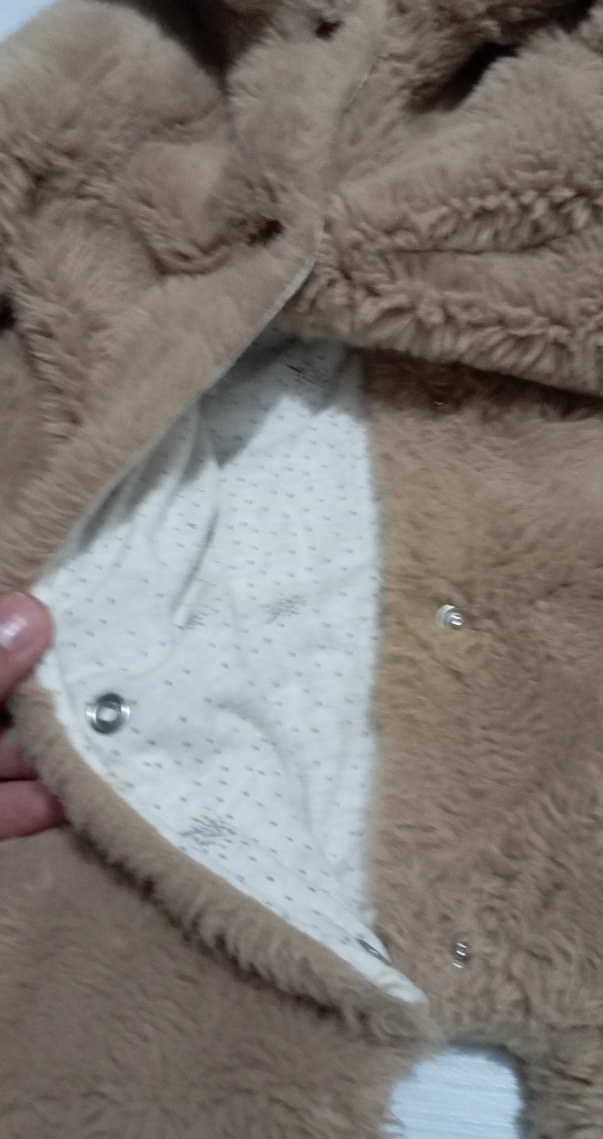 Kahverengi Kürklü Bebek Kız Tulumu - Görsel 5