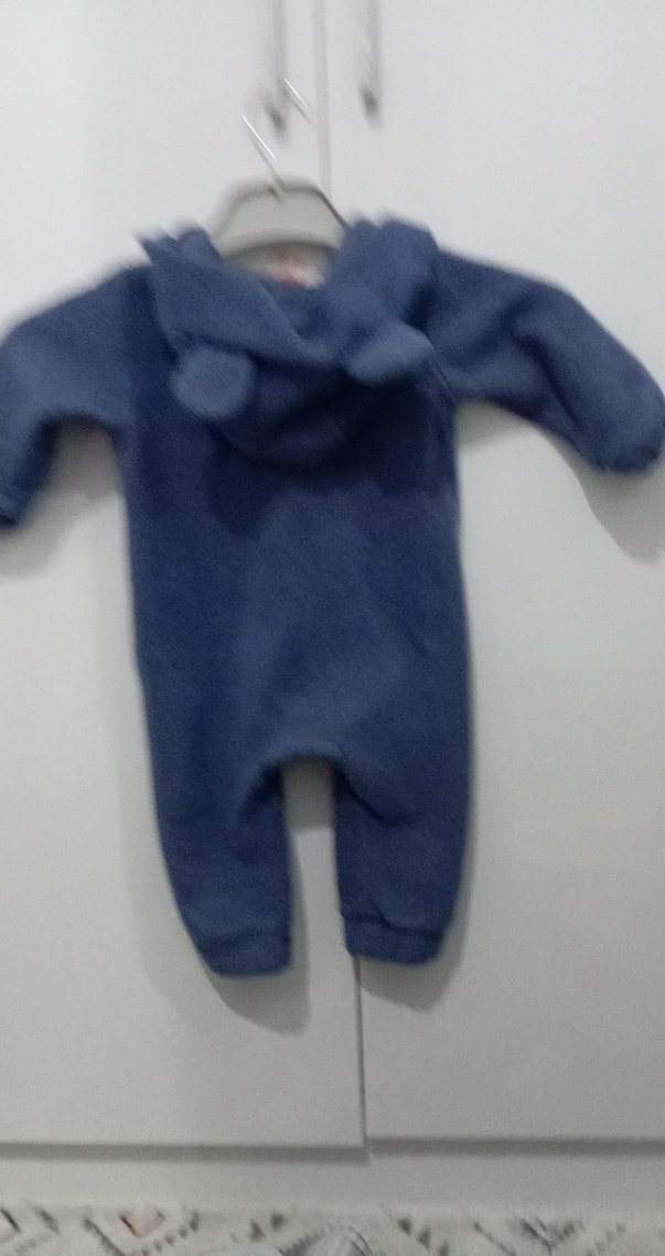 Mavi Örgü Bebek Tulumu - Görsel 2