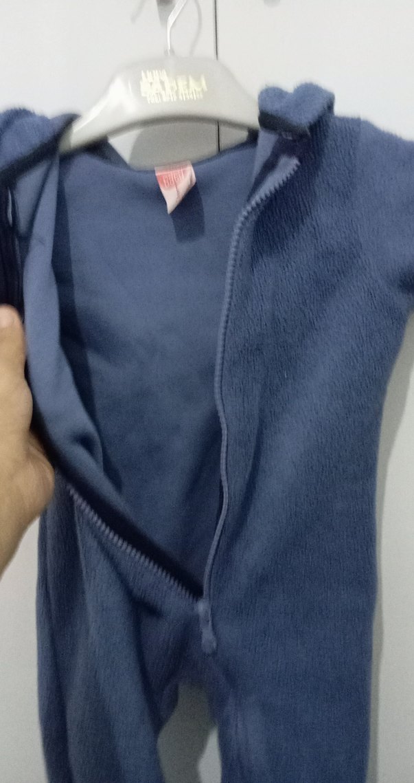 Mavi Örgü Bebek Tulumu - Görsel 4